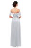 ColsBM Haven Platinum Bridesmaid Dresses Zip up Off The Shoulder Sexy Floor Length Short Sleeve A-line