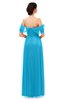 ColsBM Haven Turquoise Bridesmaid Dresses Zip up Off The Shoulder Sexy Floor Length Short Sleeve A-line