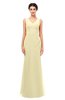 ColsBM Regina Anise Flower Bridesmaid Dresses Mature V-neck Sleeveless Buttons Zip up Floor Length