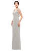 ColsBM Regina Ashes Of Roses Bridesmaid Dresses Mature V-neck Sleeveless Buttons Zip up Floor Length