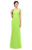ColsBM Regina Bright Green Bridesmaid Dresses Mature V-neck Sleeveless Buttons Zip up Floor Length