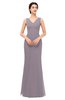 ColsBM Regina Cameo Bridesmaid Dresses Mature V-neck Sleeveless Buttons Zip up Floor Length