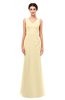 ColsBM Regina Cornhusk Bridesmaid Dresses Mature V-neck Sleeveless Buttons Zip up Floor Length