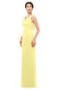 ColsBM Regina Daffodil Bridesmaid Dresses Mature V-neck Sleeveless Buttons Zip up Floor Length