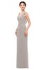 ColsBM Regina Fawn Bridesmaid Dresses Mature V-neck Sleeveless Buttons Zip up Floor Length