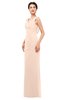 ColsBM Regina Fresh Salmon Bridesmaid Dresses Mature V-neck Sleeveless Buttons Zip up Floor Length