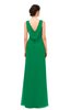 ColsBM Regina Green Bridesmaid Dresses Mature V-neck Sleeveless Buttons Zip up Floor Length