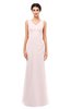 ColsBM Regina Light Pink Bridesmaid Dresses Mature V-neck Sleeveless Buttons Zip up Floor Length