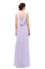 ColsBM Regina Light Purple Bridesmaid Dresses Mature V-neck Sleeveless Buttons Zip up Floor Length