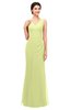 ColsBM Regina Lime Green Bridesmaid Dresses Mature V-neck Sleeveless Buttons Zip up Floor Length