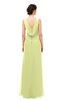 ColsBM Regina Lime Sherbet Bridesmaid Dresses Mature V-neck Sleeveless Buttons Zip up Floor Length