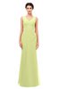 ColsBM Regina Lime Sherbet Bridesmaid Dresses Mature V-neck Sleeveless Buttons Zip up Floor Length