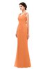 ColsBM Regina Mango Bridesmaid Dresses Mature V-neck Sleeveless Buttons Zip up Floor Length