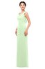ColsBM Regina Pale Green Bridesmaid Dresses Mature V-neck Sleeveless Buttons Zip up Floor Length