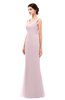 ColsBM Regina Pale Lilac Bridesmaid Dresses Mature V-neck Sleeveless Buttons Zip up Floor Length