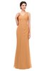ColsBM Regina Pheasant Bridesmaid Dresses Mature V-neck Sleeveless Buttons Zip up Floor Length