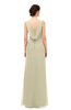 ColsBM Regina Putty Bridesmaid Dresses Mature V-neck Sleeveless Buttons Zip up Floor Length