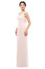 ColsBM Regina Silver Peony Bridesmaid Dresses Mature V-neck Sleeveless Buttons Zip up Floor Length