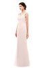 ColsBM Regina Silver Peony Bridesmaid Dresses Mature V-neck Sleeveless Buttons Zip up Floor Length