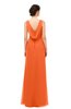 ColsBM Regina Tangerine Bridesmaid Dresses Mature V-neck Sleeveless Buttons Zip up Floor Length