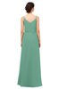 ColsBM Sasha Beryl Green Bridesmaid Dresses Column Simple Floor Length Sleeveless Zip up V-neck