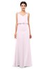 ColsBM Sasha Blush Bridesmaid Dresses Column Simple Floor Length Sleeveless Zip up V-neck