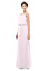 ColsBM Sasha Blush Bridesmaid Dresses Column Simple Floor Length Sleeveless Zip up V-neck