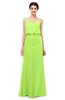 ColsBM Sasha Bright Green Bridesmaid Dresses Column Simple Floor Length Sleeveless Zip up V-neck