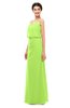 ColsBM Sasha Bright Green Bridesmaid Dresses Column Simple Floor Length Sleeveless Zip up V-neck