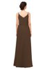 ColsBM Sasha Chocolate Brown Bridesmaid Dresses Column Simple Floor Length Sleeveless Zip up V-neck
