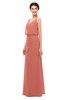 ColsBM Sasha Crabapple Bridesmaid Dresses Column Simple Floor Length Sleeveless Zip up V-neck