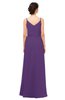 ColsBM Sasha Dark Purple Bridesmaid Dresses Column Simple Floor Length Sleeveless Zip up V-neck