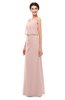 ColsBM Sasha Dusty Rose Bridesmaid Dresses Column Simple Floor Length Sleeveless Zip up V-neck