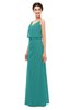ColsBM Sasha Emerald Green Bridesmaid Dresses Column Simple Floor Length Sleeveless Zip up V-neck