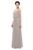 ColsBM Sasha Fawn Bridesmaid Dresses Column Simple Floor Length Sleeveless Zip up V-neck