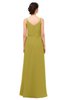 ColsBM Sasha Golden Olive Bridesmaid Dresses Column Simple Floor Length Sleeveless Zip up V-neck