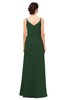 ColsBM Sasha Hunter Green Bridesmaid Dresses Column Simple Floor Length Sleeveless Zip up V-neck
