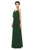 ColsBM Sasha Hunter Green Bridesmaid Dresses Column Simple Floor Length Sleeveless Zip up V-neck