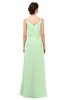 ColsBM Sasha Light Green Bridesmaid Dresses Column Simple Floor Length Sleeveless Zip up V-neck
