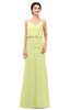 ColsBM Sasha Lime Sherbet Bridesmaid Dresses Column Simple Floor Length Sleeveless Zip up V-neck