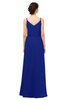 ColsBM Sasha Nautical Blue Bridesmaid Dresses Column Simple Floor Length Sleeveless Zip up V-neck
