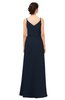 ColsBM Sasha Navy Blue Bridesmaid Dresses Column Simple Floor Length Sleeveless Zip up V-neck