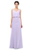 ColsBM Sasha Pastel Lilac Bridesmaid Dresses Column Simple Floor Length Sleeveless Zip up V-neck