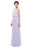 ColsBM Sasha Pastel Lilac Bridesmaid Dresses Column Simple Floor Length Sleeveless Zip up V-neck