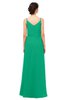 ColsBM Sasha Pepper Green Bridesmaid Dresses Column Simple Floor Length Sleeveless Zip up V-neck