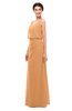 ColsBM Sasha Pheasant Bridesmaid Dresses Column Simple Floor Length Sleeveless Zip up V-neck