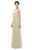 ColsBM Sasha Putty Bridesmaid Dresses Column Simple Floor Length Sleeveless Zip up V-neck