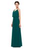 ColsBM Sasha Shaded Spruce Bridesmaid Dresses Column Simple Floor Length Sleeveless Zip up V-neck