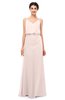 ColsBM Sasha Silver Peony Bridesmaid Dresses Column Simple Floor Length Sleeveless Zip up V-neck