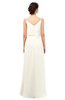 ColsBM Sasha Whisper White Bridesmaid Dresses Column Simple Floor Length Sleeveless Zip up V-neck